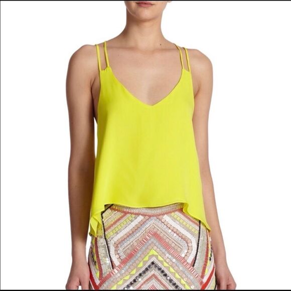 PARKER Knox 100% Silk Red/Orange Strappy Top - Picture 3 of 8